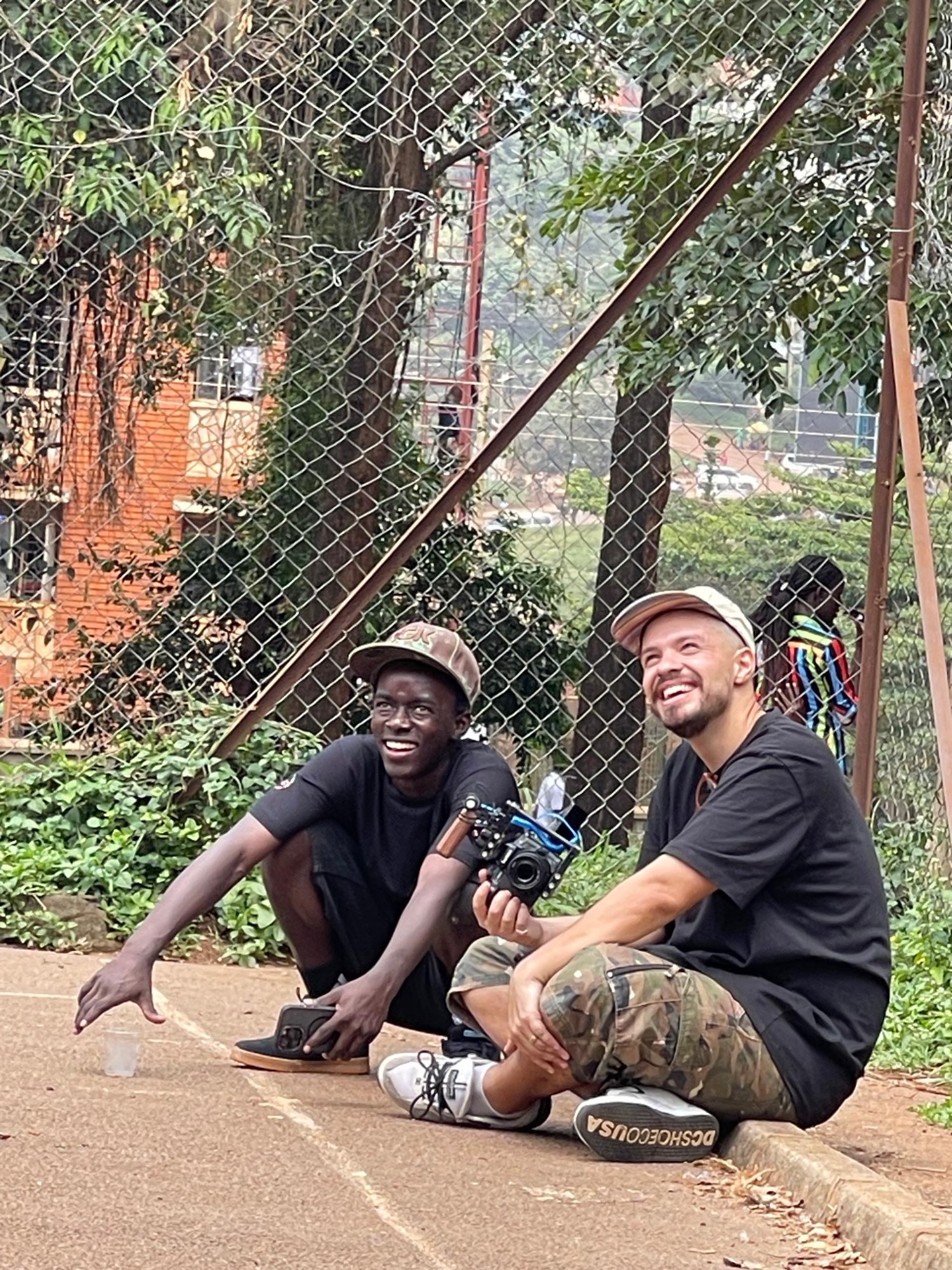 Community impact - group photo from skate park construction