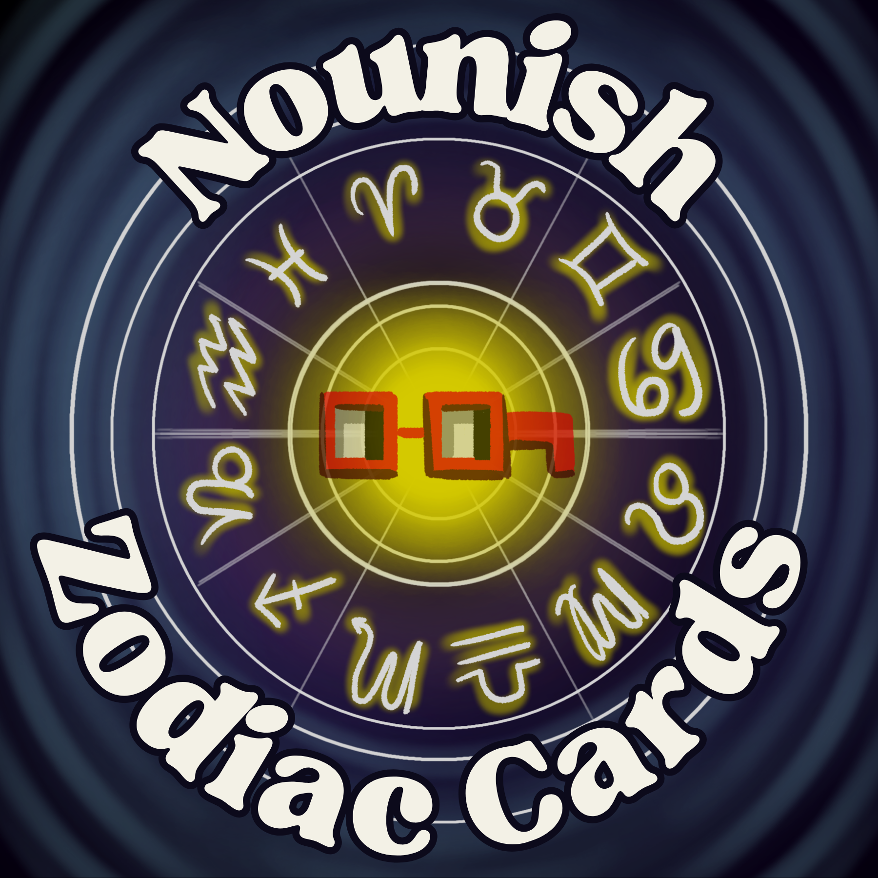 Nounish Zodiac Cards Logo