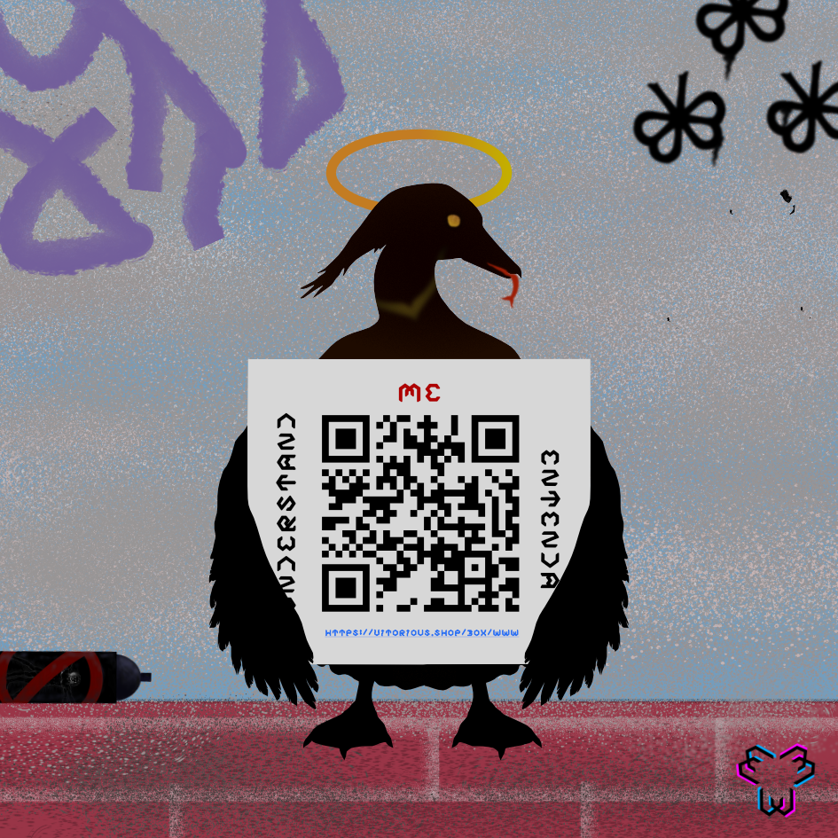 Bird with QR code