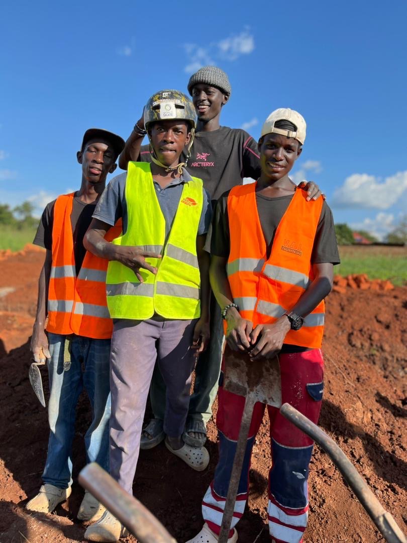 Community building at skate park construction