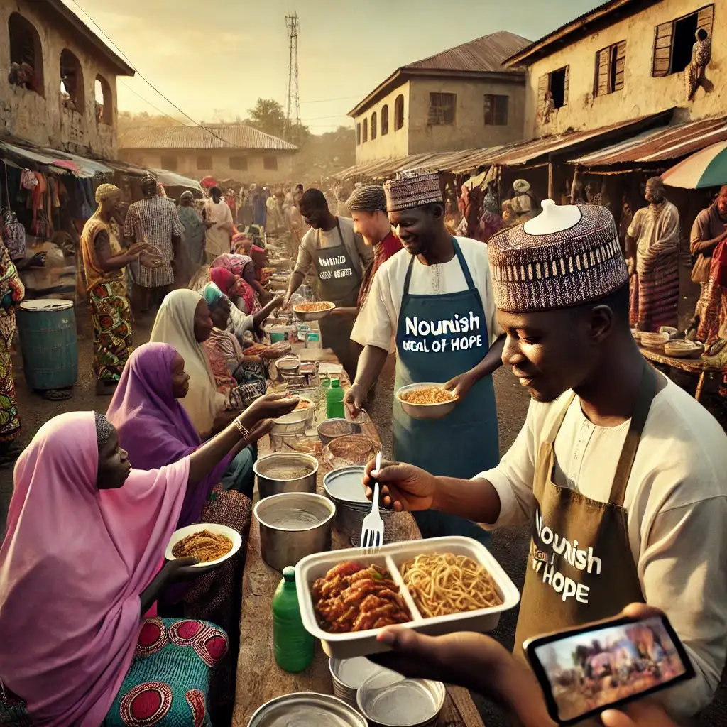 Food distribution with Nounish branding